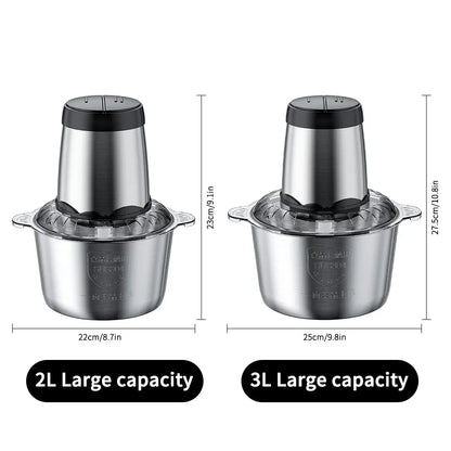 Aoresac Electric Food processor/Food Chopper/Meat Grinder Electric with 2 Sets Stainless Steel Blades/300W/2 Speed - AMULET RING STORE