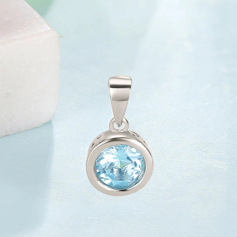 LAYA 925 Sterling Silver Natural Amethyst Bezel Setting Pendant Necklace For Women Original Fashion Jewelry 2025 Trend