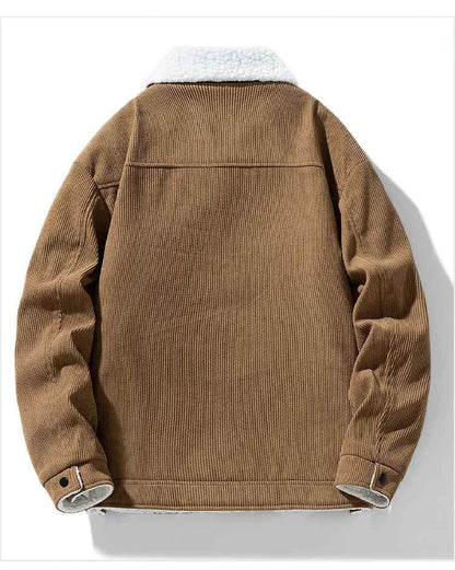 Men's Jackets and Coats Fashion Warm Corduroy Thick Coats 2024 Winter Fashion Men's Coats Down Jackets Men's Cotton Clothing