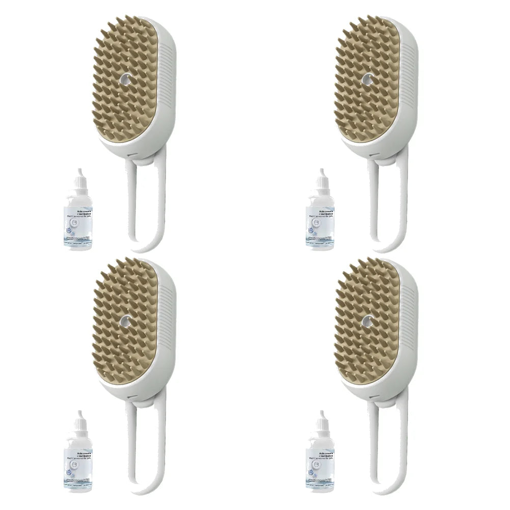 1-5pcs Cat Steam Brush USB Electric Water Spray Kitten Pet Comb Silicone Dog Bath Massage Brush with Liquid Grooming Supplies - AMULET RING STORE