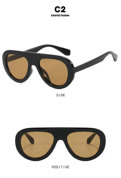 Y2K Retro Round Small Sunglasses Trendy Leopard Print Glasses Vintage Unisex Eyewear for Women Men Bold Fashion Accessories