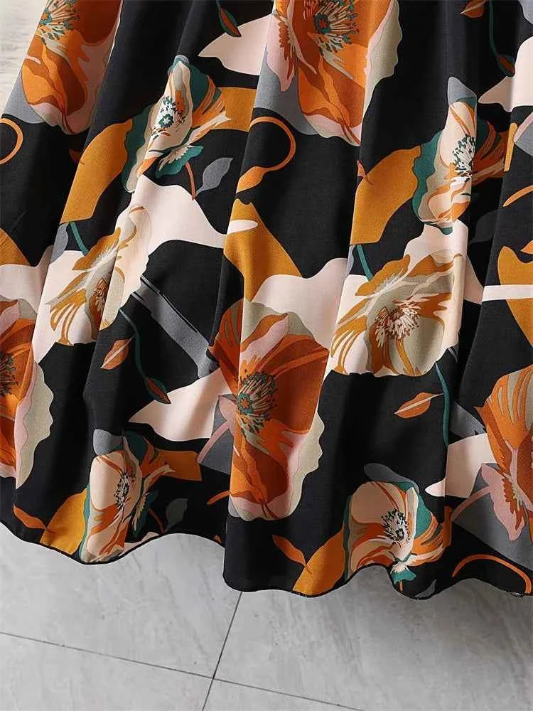 Summer Floral Print Skirts For Woman 2024 Long Elegant High Waist Maxi Skirts
