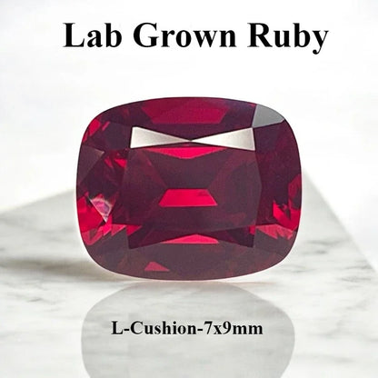 Lab Grown Ruby Pigeon Blood Red Color For Jewelry Diy Making Main Materials Selectable Certificate