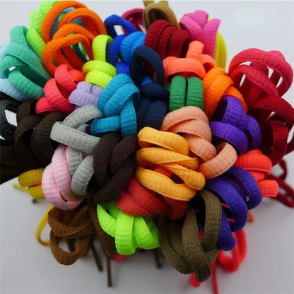 Oval Shoe Laces 24 Color Half Round Athletic Shoelaces for Sport/Running Shoes Shoelace 120cm Shoe Strings 1 Pair - AMULET RING STORE