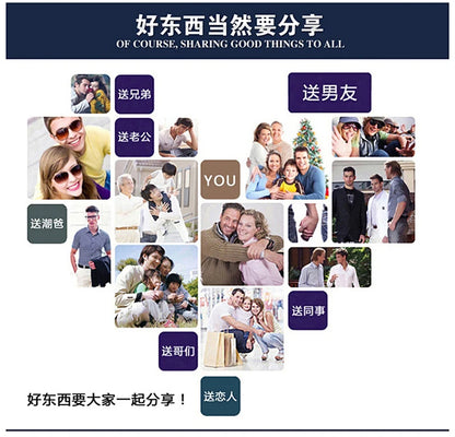 Men's Double Collar Wool Coat  Fashion Handsome Autumn Winter Business Style High Quality Middle-aged Men's Fashion Woolen Coat