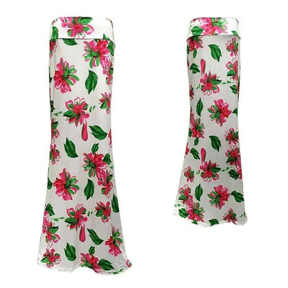 Spring Summer Maxi Skirts Womens Casual Print Women High Waist Stretch Wrapped Hip Skirt Long Y2k Skirts Woman Clothes Faldas
