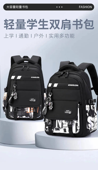 NEW Children Orthopedics School Bags Kids Backpack In Primary Schoolbag For Teenager Boys Waterproof Backpacks Book Bag mochila