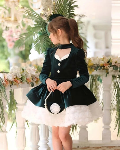 Customized Red Flower Girl Dresses for Wedding Bow Beaded Knee Length First Communion Kids Birthday Party Gown Party Dress