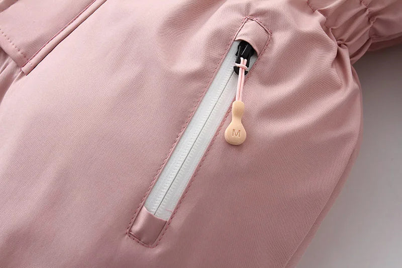 -30 Winter Baby Clothes Thicken Warm Jumpsuits Snowsuits Girl Boy Hooded Jacket Waterproof Rompers Ski Suits Kids Coat Outerwear - AMULET RING STORE