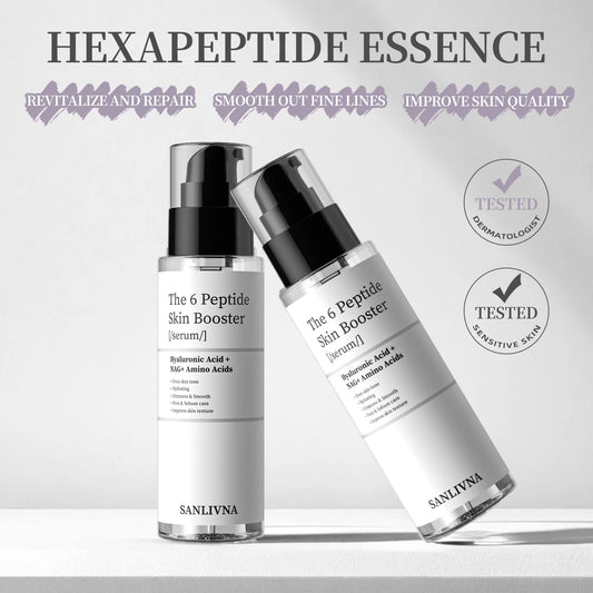 6 Peptide Essence Facial Refreshing Skin Care Set Contains Collagen to Improve Fine Lines, Brighten Skin, Moisturize and Nourish - AMULET RING STORE