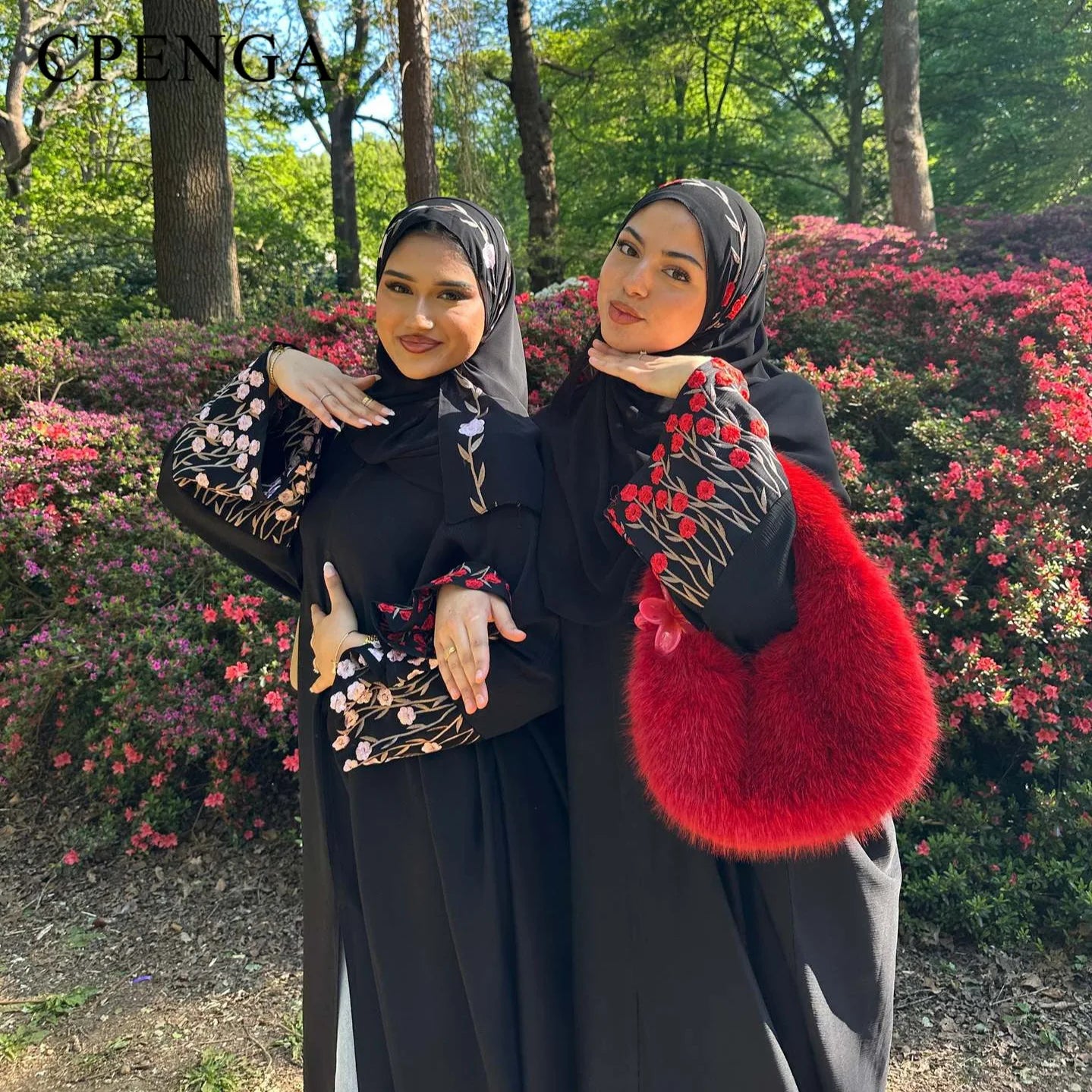 Luxury Embroidered Sleeve Cardigan for Muslim Women Ramadan Modest Abaya Dress with Hijab Elegant Islamic Party Turkish Outfit