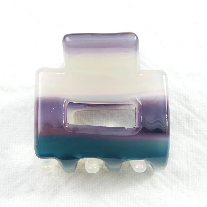 Bgffuy Leopard Korea Acetate Hollow Colorful Mini Hair Claws Crab Hair Clips for Child Girls Hairpins Hair Accessories Barrettes