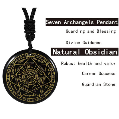 Seven Archangels Amulet Natural Crystal Quartz Necklaces