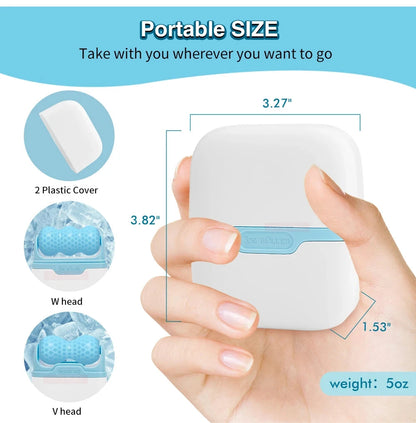 Hello Face Roller Ice Facial Massage Reusable 2 Shape Heads Freezable Ice Massager Lifting Tools