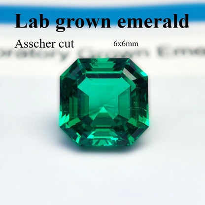 emerald Cut Lab Grown Columbia Emerald Natural color for DIY Jewelry Making Materials with Certificate Factory Wholesale price