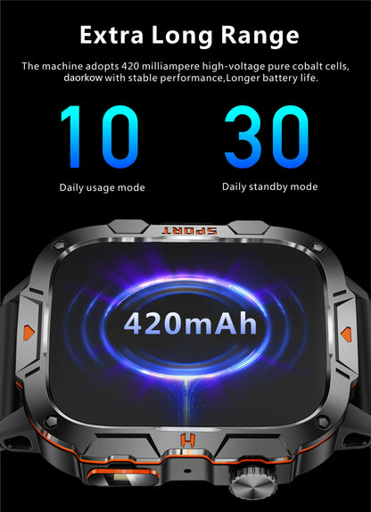 New Full Touch Smart Watch Men For Android Xiaomi Blood Pressure Oxygen Fitness Watch Waterproof LED Flashlight SmartWatch 2024 - AMULET RING STORE