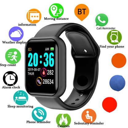 Smartwatch Men Women Wristwatches Smart Watch Message Fitness Monitor Bracelet Birthday Gift Electronic Clock For Android IOS - AMULET RING STORE