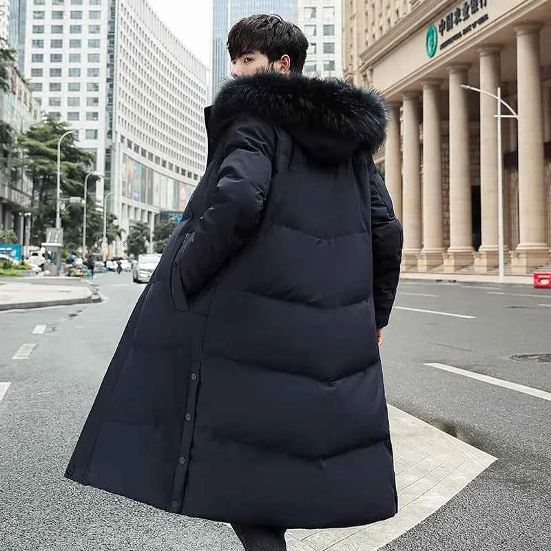 Fashion Winter Jacket for Man Down Coat jacket Parka Men's winter padded jackets Fur Collar Hooded Warm Long Padding HXY291