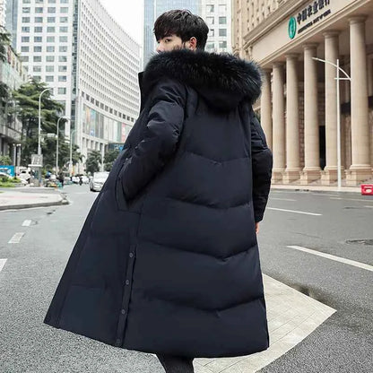 Fashion Winter Jacket for Man Down Coat jacket Parka Men's winter padded jackets Fur Collar Hooded Warm Long Padding HXY291