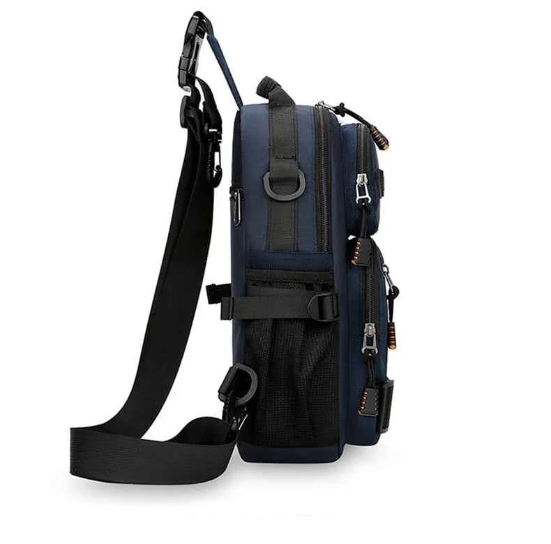 Male Multifunctional Sports Chest Bag Men's Lightweight Handbag  Multi Pockets Outdoor Hiking Climbing Cycling Crossbody Bags