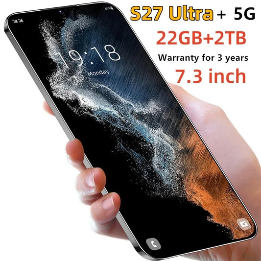 2025 Original Pad S27 Ultra | 7.3" HD 4K Tablet with 5G, 22 GB RAM, 2TB ROM