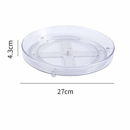 360 Rotation Cabinet Turntable Organizer Storage Spice Rack Drink Cosmetic Storage Rack PET Kitchen Turntable Bathroom Tray - AMULET RING STORE