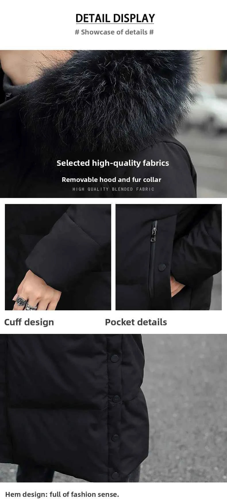 Fashion Winter Jacket for Man Down Coat jacket Parka Men's winter padded jackets Fur Collar Hooded Warm Long Padding HXY291