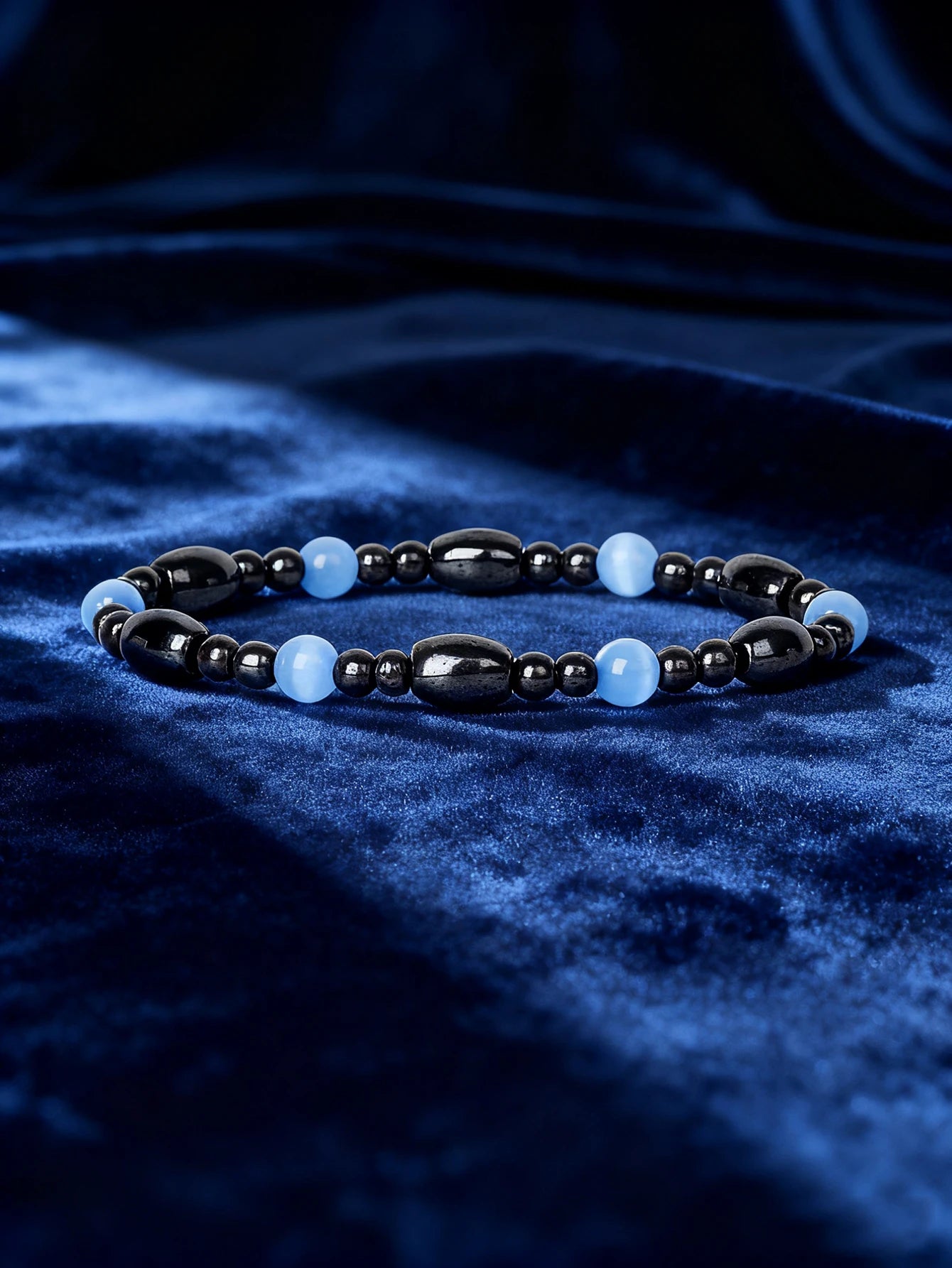 Hematite & Red Tiger's Eye Bracelet Men Natural Stone Cylinder Bead for Energy Protection Reiki Charm Courage Jewelry Women Gift