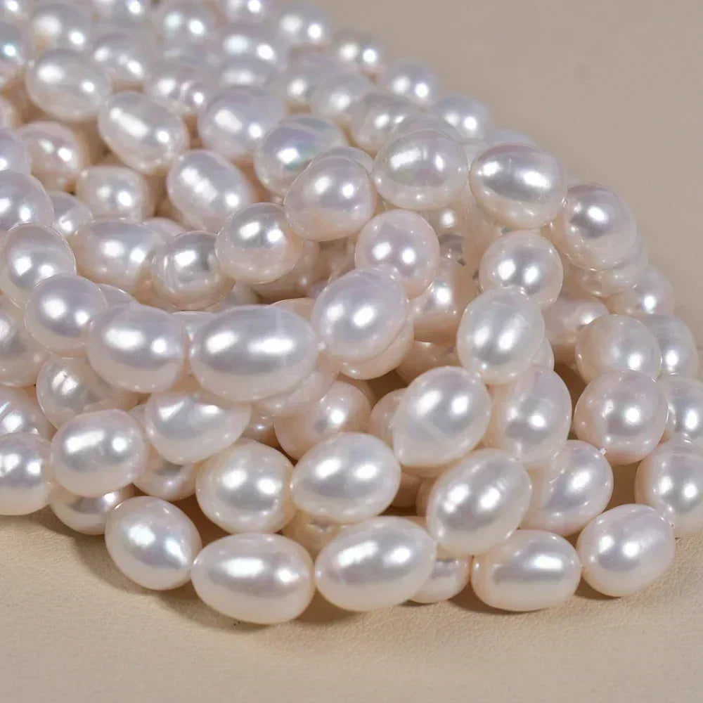 9-10-11mm AAAA Big Rice High Quality Natural Freshwater Pearl Rare Bead for Jewelry Make DIY Necklace Bracelet Accessory Factory - AMULET RING STORE