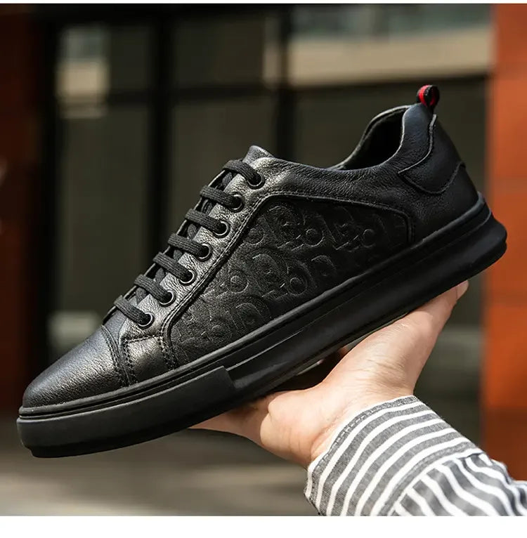 Leisure Shoes 2025 New Wear-resistant Fashion Shoes Anti-slip Anti-odor Leather Sports Thick Soles All Match Street Men's Shoes - AMULET RING STORE