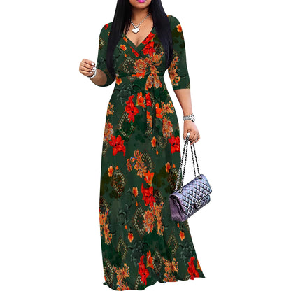 Women's Casual Sexy V Neck 3/4 Sleeves Club wear Party Outfits