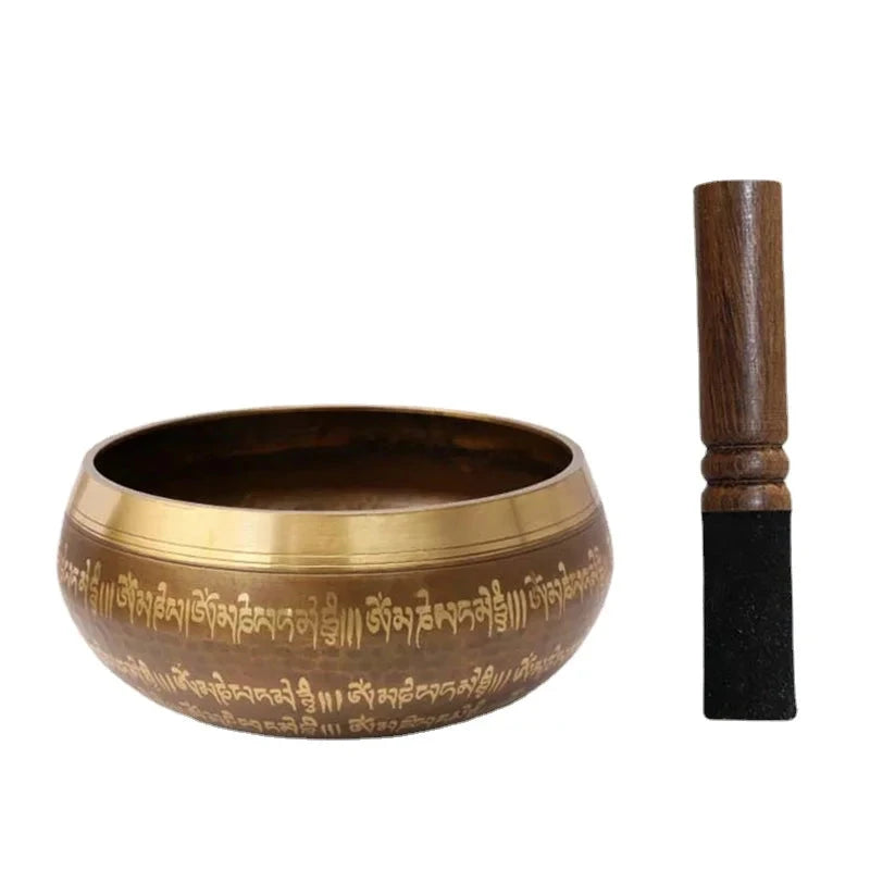 Nepal Handmade Tibetan Bowls Large Brass Singing Bowl Buddhist Meditation Sound Therapy Chakras Healing Sound Bowls Mindfulness - AMULET RING STORE