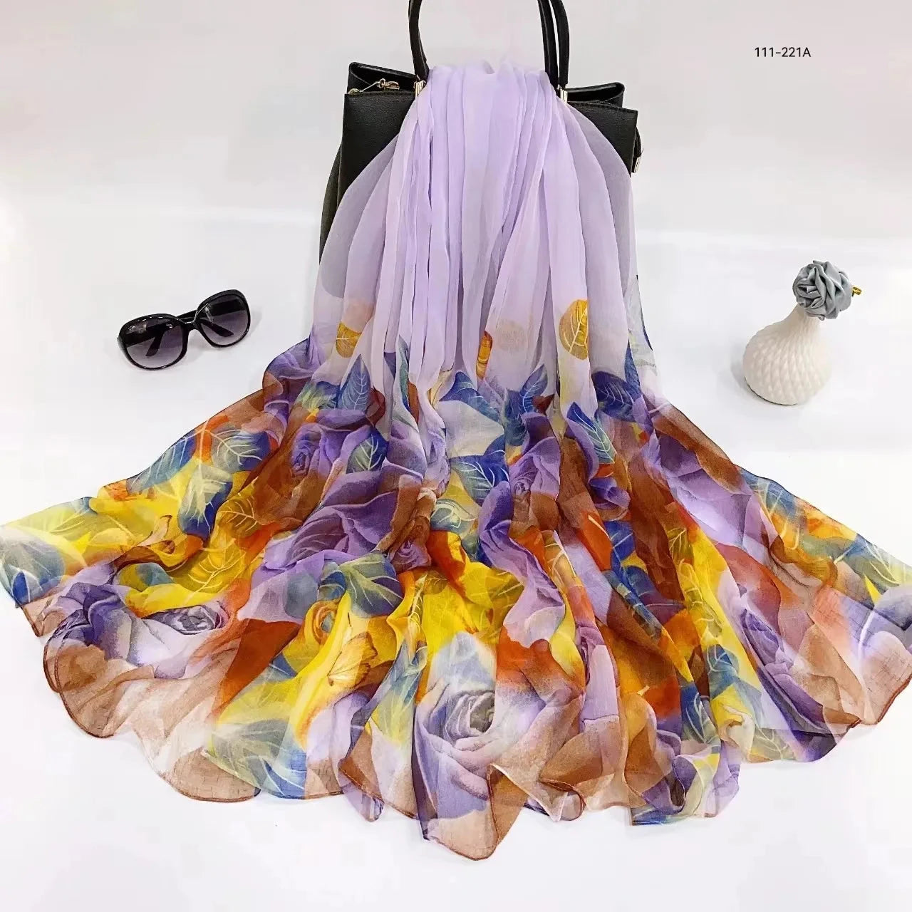 2025 Silk Scarf Women Hijab Pashmina Long Beach Stoles Shawl Wrap Headbands Spring Warm Scarves Bandana Ladies Neckscarf Foulard