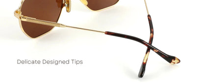 ZENOTTIC Hexagon Polarized Retro Sunglasses for Men Women-Vintage Metal Frame Design UV Protection Trendy Fashion Shades