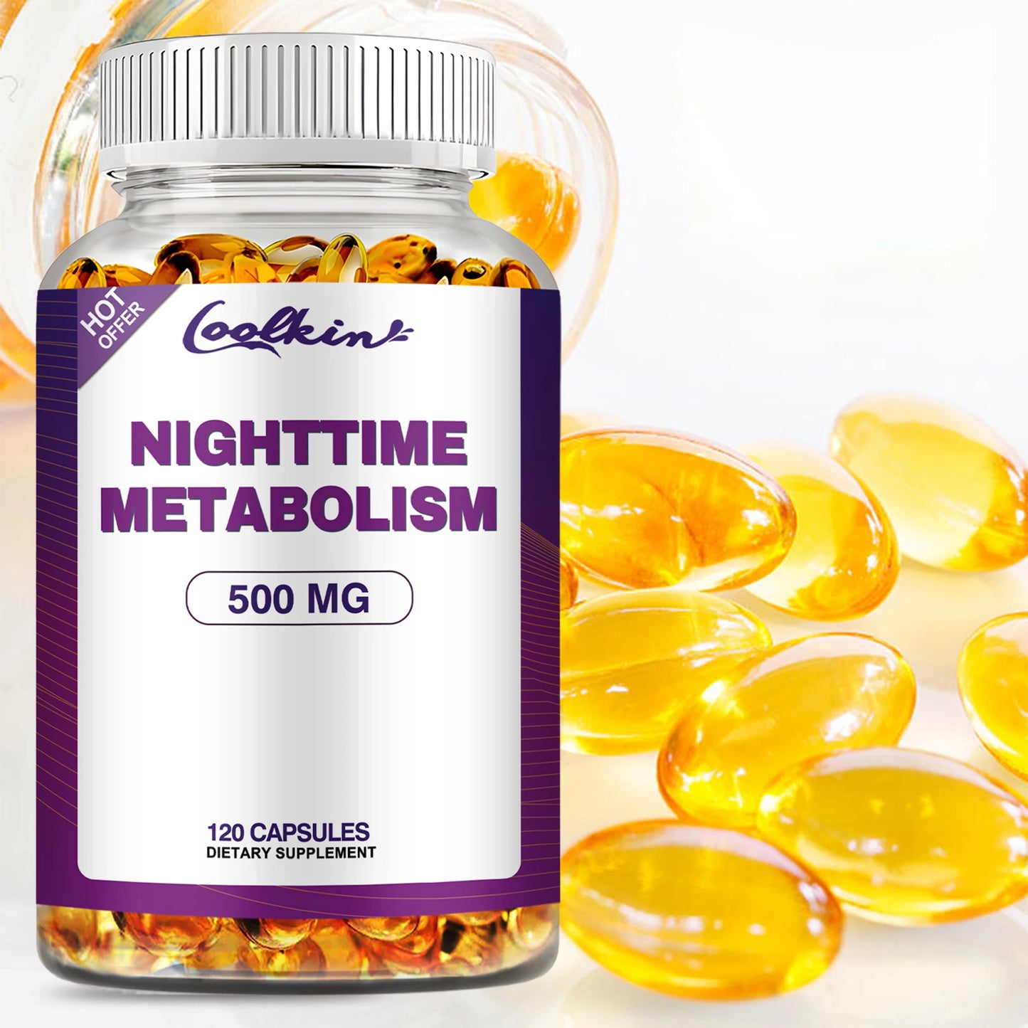 Nighttime Metabolism Capsules - Weight Management,Promote Fat Burning, Accelerate Metabolism - 120 Capsules