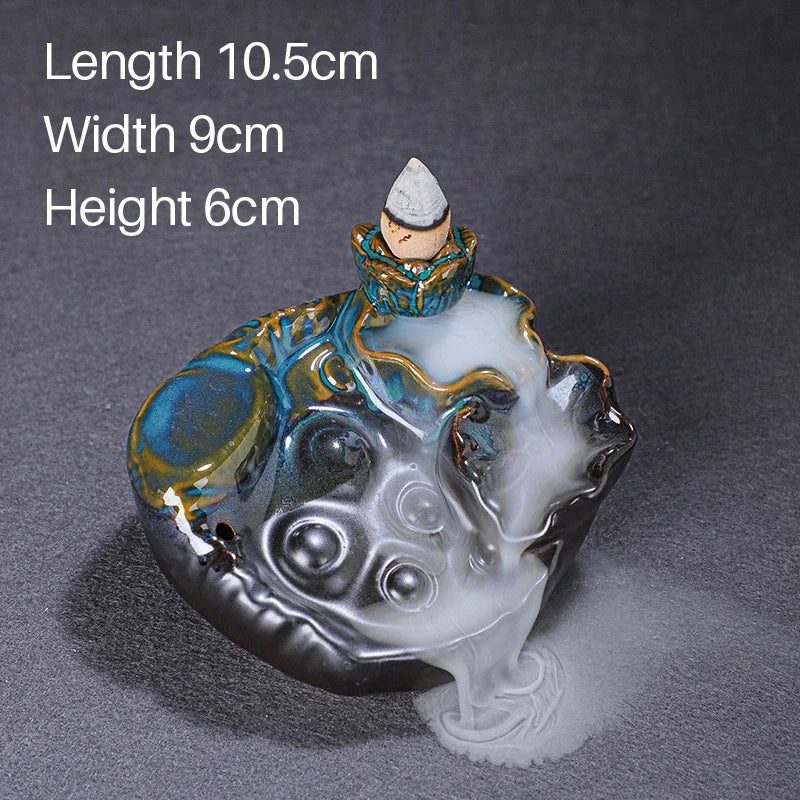 Backflow Incense Furnace, Aromatherapy Furnace, Hydroponic Cultivation of Green Plants, Home Religious Articles, Decor Line - AMULET RING STORE