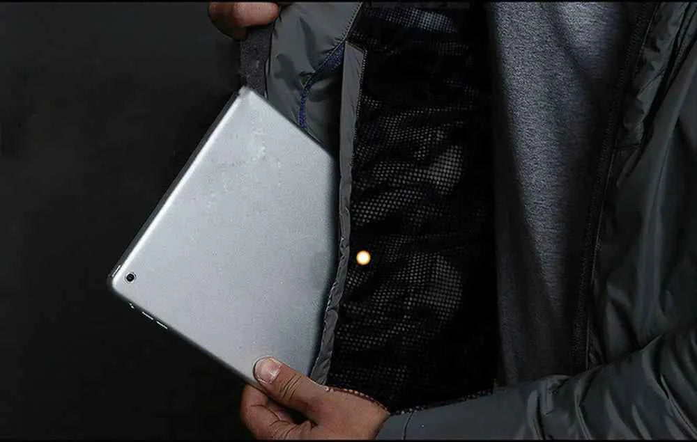 Winter Outdoor Jackets Men Parkas Warm Lightweight Tactics Causal Jacket Heat Reflective Windproof Hiking Coat Windbreaker