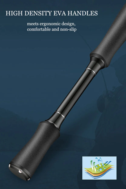 1.8m 2.1m 2.4m 2.7m Telescopic Fishing Rod Travel Spinning Casting Fishing Rod Anti Slip Portable Sea Pole for Angler - AMULET RING STORE
