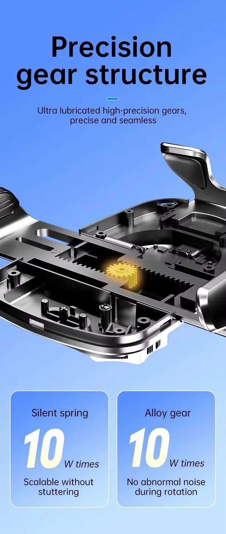 UYUXIO Manual Clamp Wireless Car Charger 15 Fast Charging Air Vent Car Mount Phone Holder for iPhone Samsung Android Phone