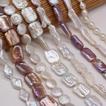 Natural Freshwater Pearl Beading Geometry Spaced Isolated Loose Beaded for Jewelry Making DIY Bracelet Necklace Accessories Gift - AMULET RING STORE