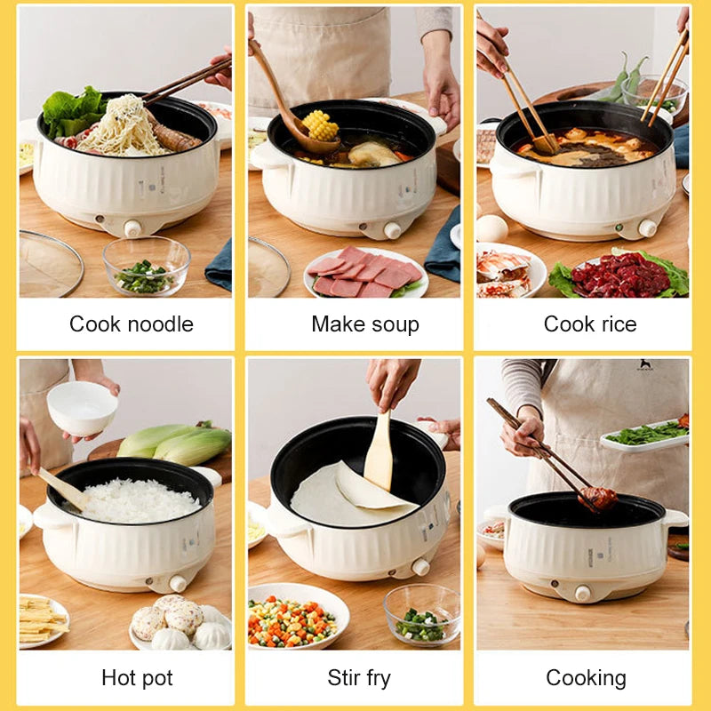Electric MultiCooker Multifunctional Rice Cooker Frying Pan Non-stick Cookware Multi Soup Hotpot for Kitchen 1.7L/2.7L/3.2L - AMULET RING STORE