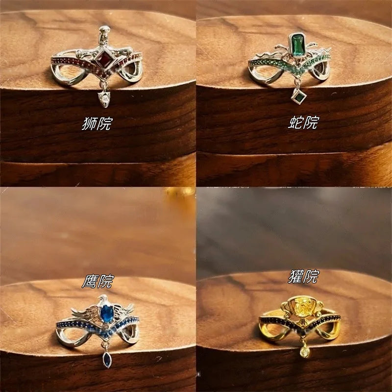 Hogwarts Gryffindor Slytherin Ravenclaw Hufflepuff Handmade Ring