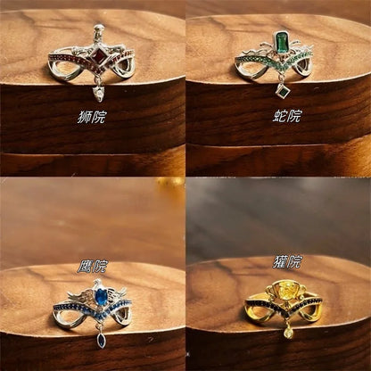 Hogwarts Gryffindor Slytherin Ravenclaw Hufflepuff Handmade Ring