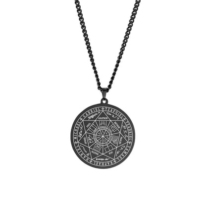 Teamer Seven Archangels Charm Necklaces Men Women Seal of Solomon Pendant