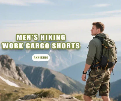 Men's Camo Cargo Shorts for Men Cotton Casual Outdoor Work Relaxed Fit Shorts with Multi-Pockets (no belt)