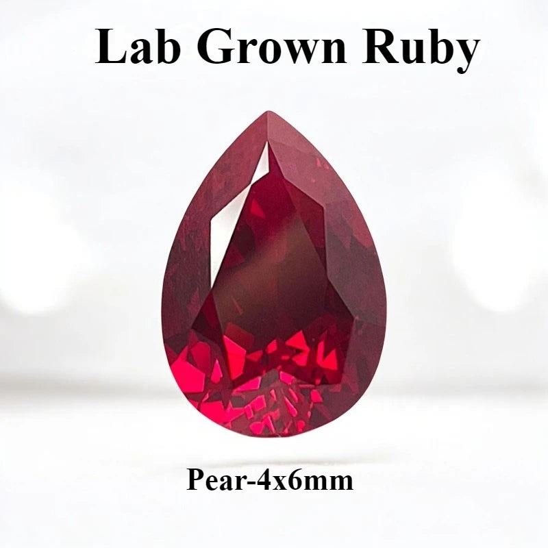 Lab Grown Ruby Pigeon Blood Red Color For Jewelry Diy Making Main Materials Selectable Certificate