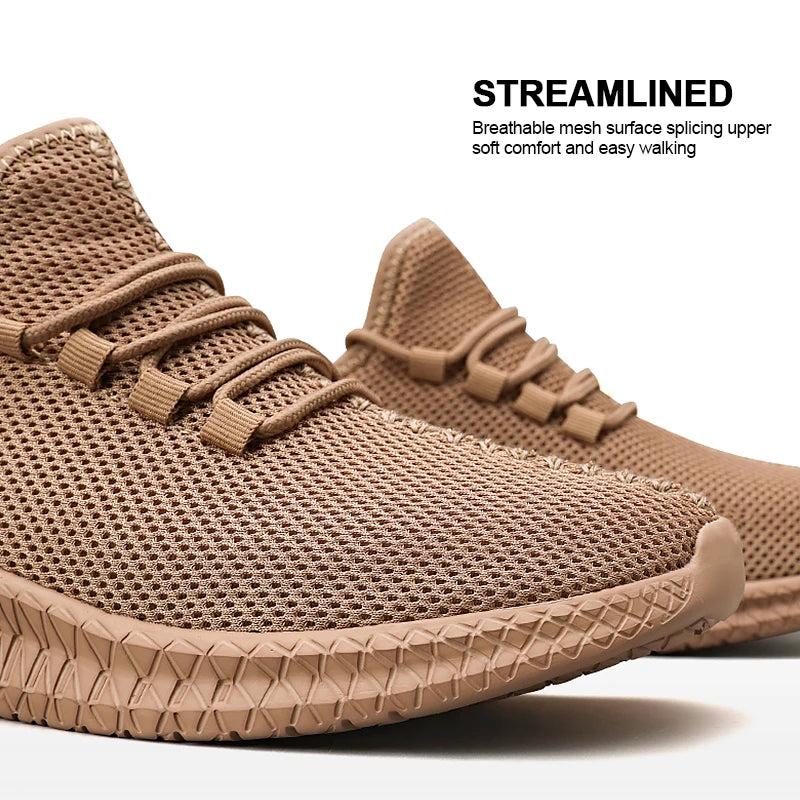 Men's Non-Slip Casual Sneakers Breathable Outdoor Jogging Training Hiking Sports Running Outdoor Women Weave Knit Lace Up Shoes - AMULET RING STORE