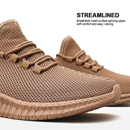 Men's Non-Slip Casual Sneakers Breathable Outdoor Jogging Training Hiking Sports Running Outdoor Women Weave Knit Lace Up Shoes - AMULET RING STORE