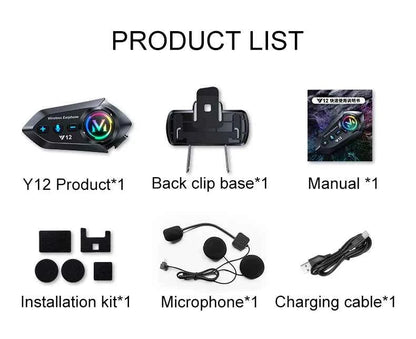 Bluetooth 5.4 Helmet Headset Wireless Hands-free Call Phone Kit Motorcycle Waterproof Earphone MP3 Music Player Speaker for Moto