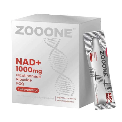 NAD+ Berry Flavored Drink Mix for Anti-Aging, Energy & Focus - 30 Packets